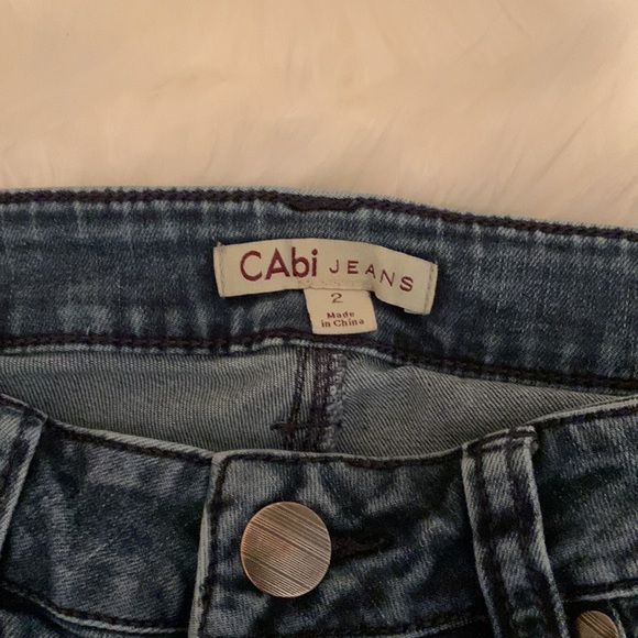 CABI Constellation Paint Splatter Stretch Skinny Jeans - Size 2 - Picture 4 of 5